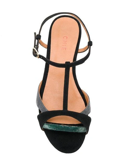 Shop Chie Mihara Two-tone Sandals In Black