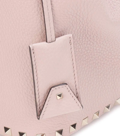 Shop Valentino Garavani Rockstud Small Leather Bucket Bag In Pink