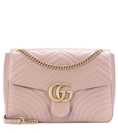 Shop Gucci Gg Marmont Large Shoulder Bag In Pink