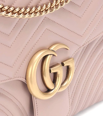 Shop Gucci Gg Marmont Large Shoulder Bag In Pink
