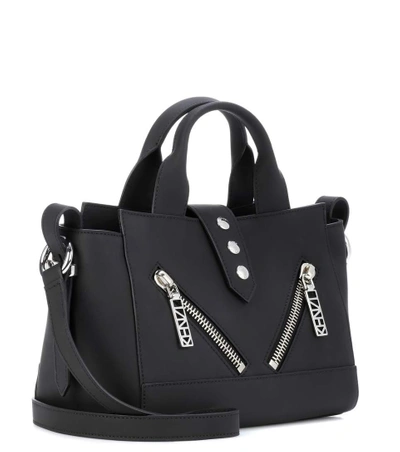 Shop Kenzo Kalifornia Leather Shoulder Bag In Black