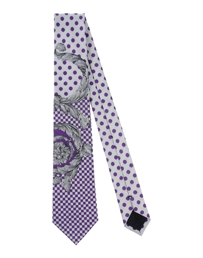 Shop Versace Tie In Purple