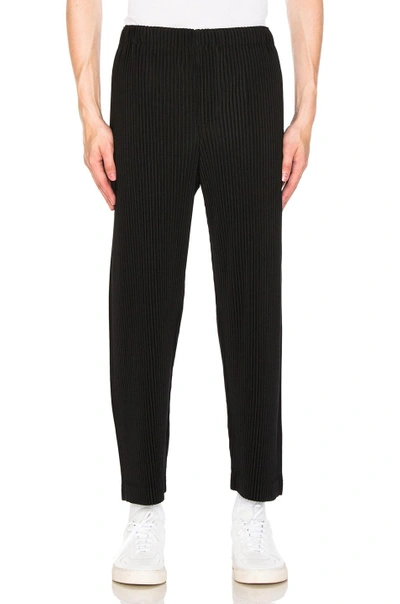 Shop Issey Miyake Straight Leg Trousers In Black