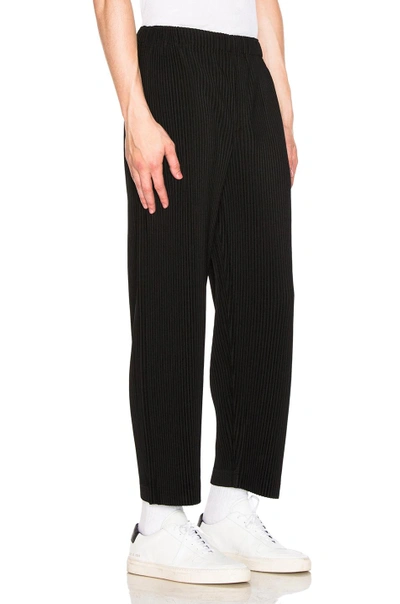 Shop Issey Miyake Straight Leg Trousers In Black