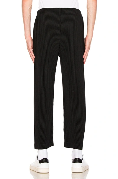 Shop Issey Miyake Straight Leg Trousers In Black
