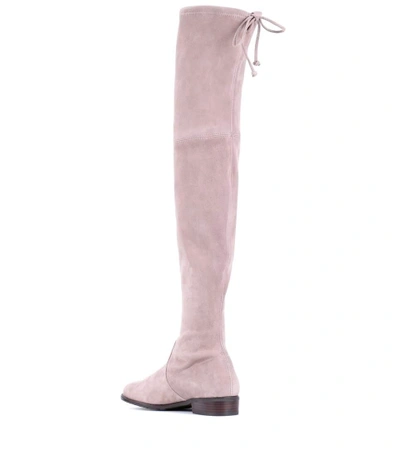 Shop Stuart Weitzman Lowland Skimmer Suede Over-the-knee Boots In Female