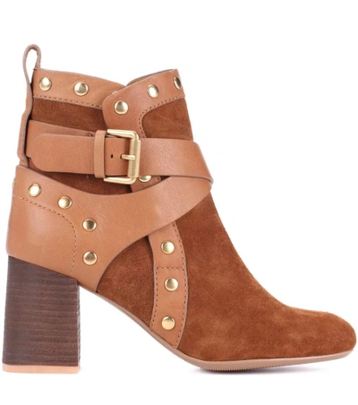 Shop See By Chloé Suede Ankle Boots In Brown