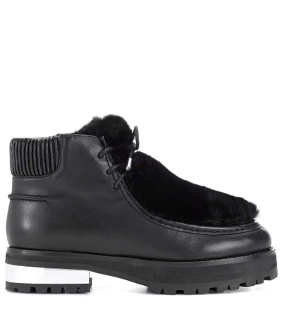 Shop Opening Ceremony Duke Leather Ankle Boots In Black