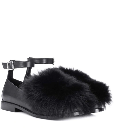 Shop Opening Ceremony Ryder Ankle Strap Leather Loafers In Black