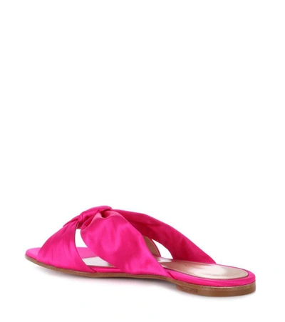 Shop Gianvito Rossi Blair Satin Sandals In Pink