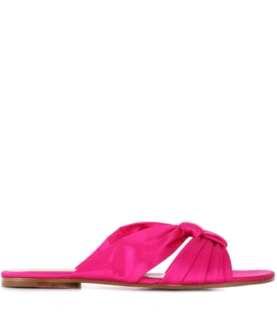 Shop Gianvito Rossi Blair Satin Sandals In Pink