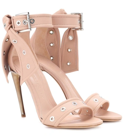 Shop Alexander Mcqueen Studded Leather Sandals In Pink