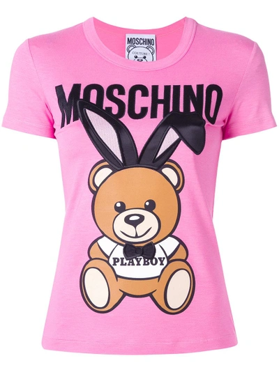 Shop Moschino Playboy Bear T-shirt