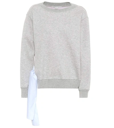 Shop Stella Mccartney Cotton-blend Sweater In Grey