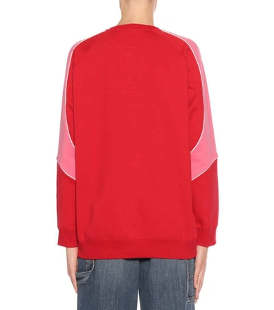 Shop Valentino Cotton Sweatshirt In Red