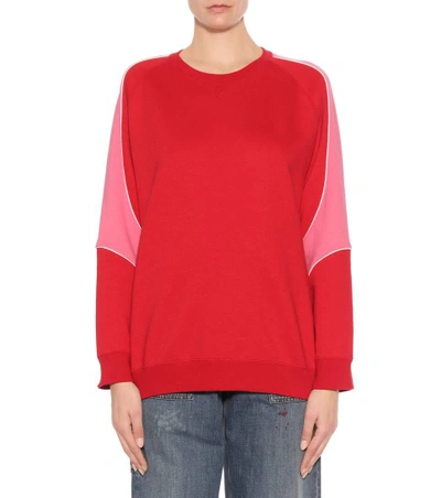 Shop Valentino Cotton Sweatshirt In Red