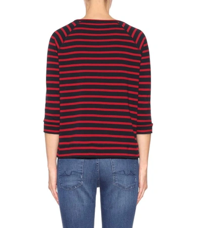 Shop Woolrich Striped Cotton Sweater In Red