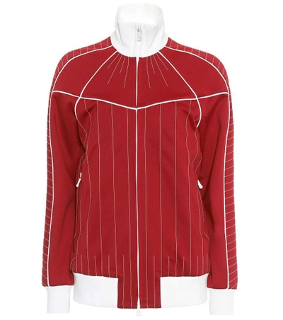 Shop Valentino Techno Jersey Jacket In Red