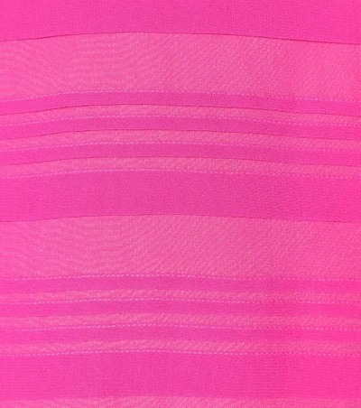 Shop Miu Miu Embellished Silk Minidress In Pink