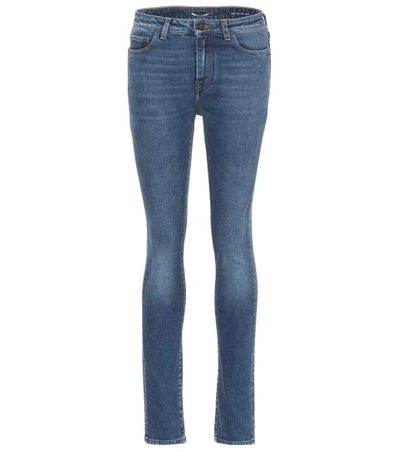 Shop Saint Laurent Mid-rise Jeans In Blue