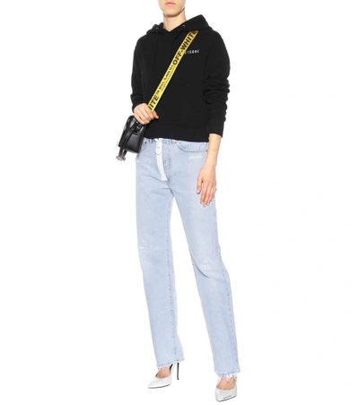 Shop Off-white High-waisted Straight Leg Jeans