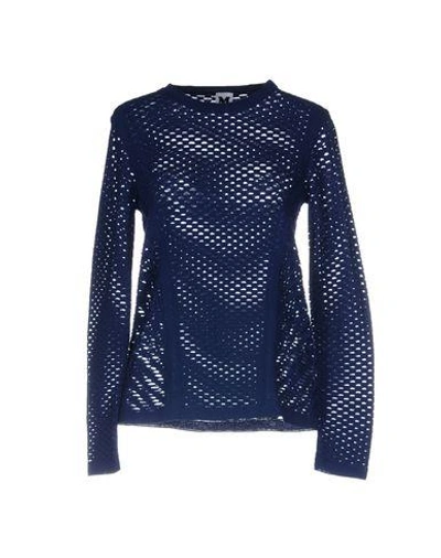 Shop M Missoni Sweater In Dark Blue