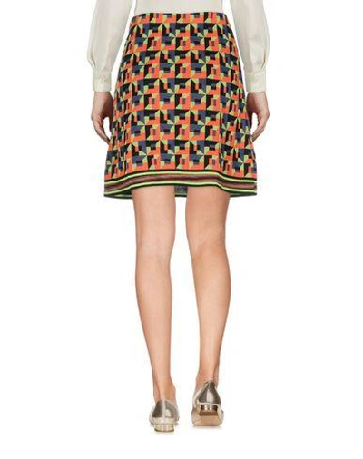 Shop M Missoni Knee Length Skirt In Orange