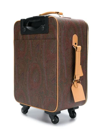Shop Etro Paisley Print Suitcase