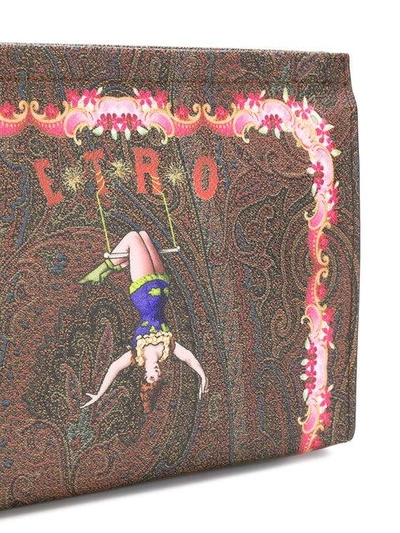 Shop Etro Circus Print Clutch Bag