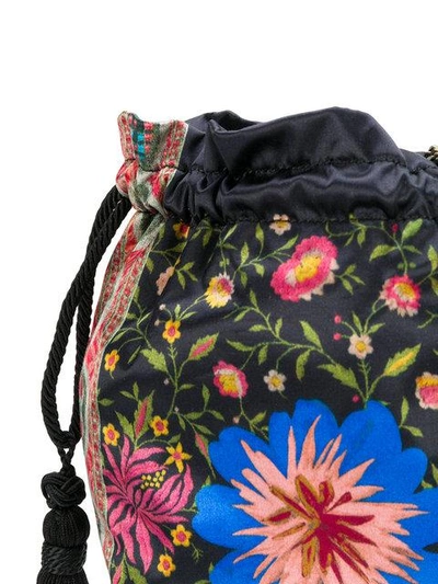 Shop Etro Mixed Print Drawstring Pouch Bag