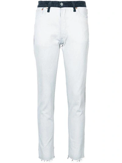 Shop Re/done Skinny Cropped Jeans - White