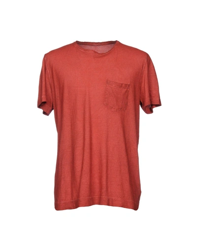 Shop Massimo Alba T-shirt In Brick Red