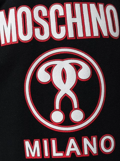 Shop Moschino Milano Track Pants - Black