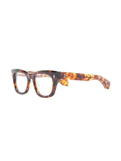 Shop Jacques Marie Mage Delalan Glasses In Brown