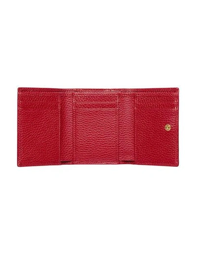 Shop Gucci Gg Marmont Leather Wallet In Red