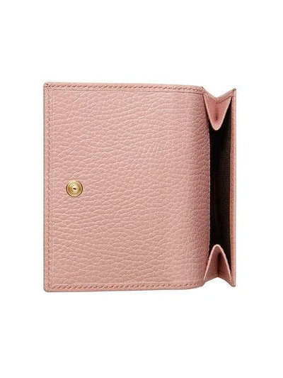 Shop Gucci Gg Marmont Leather Wallet In Pink