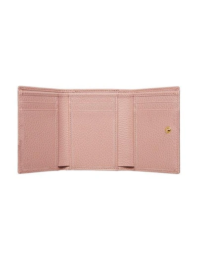 Shop Gucci Gg Marmont Leather Wallet In Pink