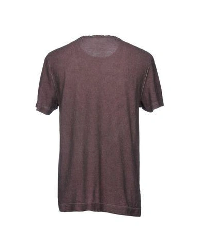 Shop Massimo Alba T-shirts In Dark Purple