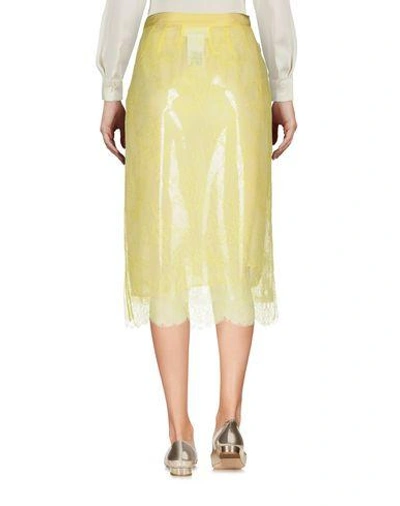 Shop Maison Margiela Midi Skirts In Yellow