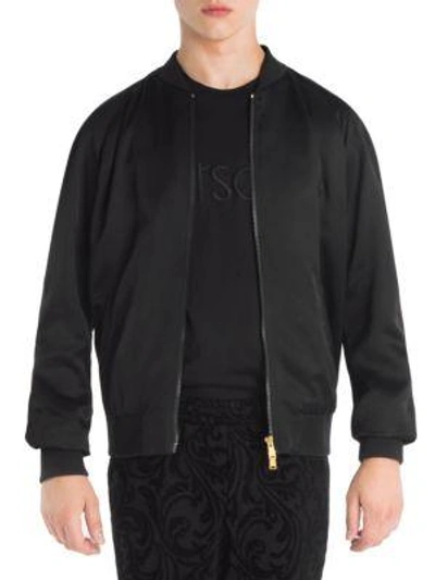 Shop Versace Bomber Jacket In Black