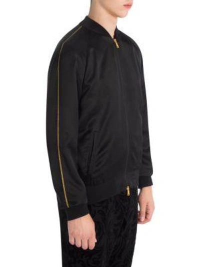 Shop Versace Bomber Jacket In Black