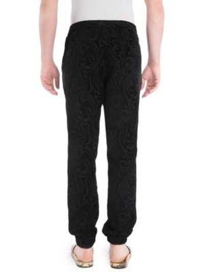 Shop Versace Cotton Track Pants In Black