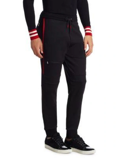Shop Ralph Lauren Luxe Double Knit Track Pants In Black