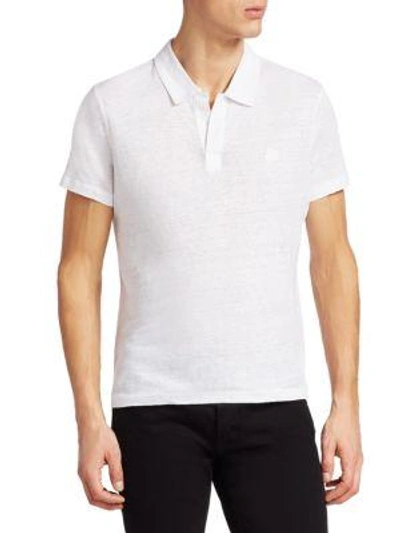 Shop Vilebrequin Linen Jersey Polo In White