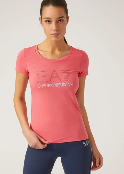 Shop Emporio Armani T-shirts - Item 12131313 In Coral ; White ; Azure ; Black