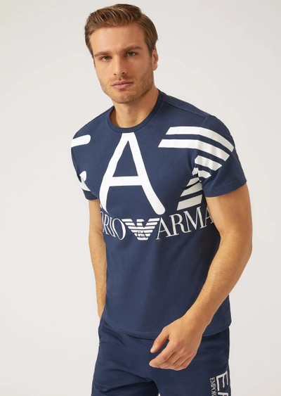 Shop Emporio Armani T-shirts - Item 12134944 In Navy Blue ; Black ; White
