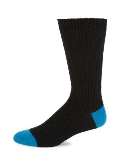 Shop Paul Smith Wool-blend Mid-calf Socks In Blue
