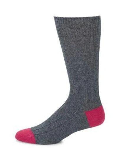 Shop Paul Smith Wool-blend Mid-calf Socks In Grey