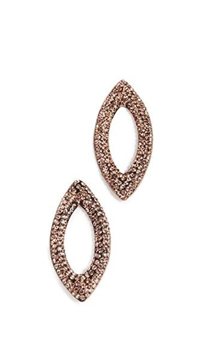 Shop Native Gem Marquis Ilume Earrings In Champagne/rose Gold