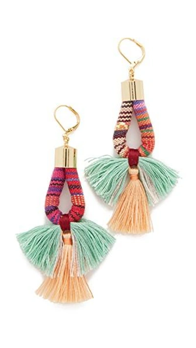 Shop Shashi Small Pink Marlee Earrings In Pink Multi